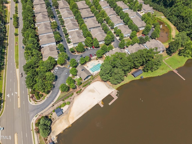 2505 Goldeneye Ct, Raleigh, NC 27606 - aerial view of property's location with a large body of water and nearby suburban area