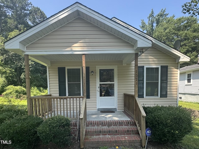 12719 S St, Whitakers, NC 27891 - bungalow featuring a porch