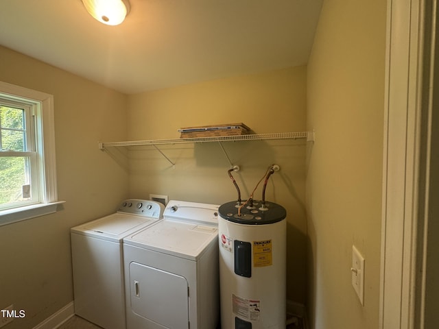 12719 S St, Whitakers, NC 27891 - laundry room featuring independent washer and dryer and water heater
