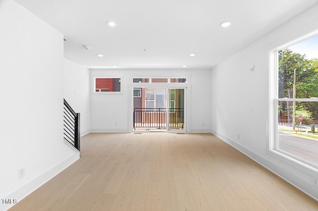 2 Seawell Ave Unit 101, Raleigh, NC 27601 - unfurnished room with light wood finished floors and recessed lighting