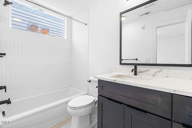 2 Seawell Ave Unit 101, Raleigh, NC 27601 - bathroom featuring vanity, tub / shower combination, and speckle patterned floor