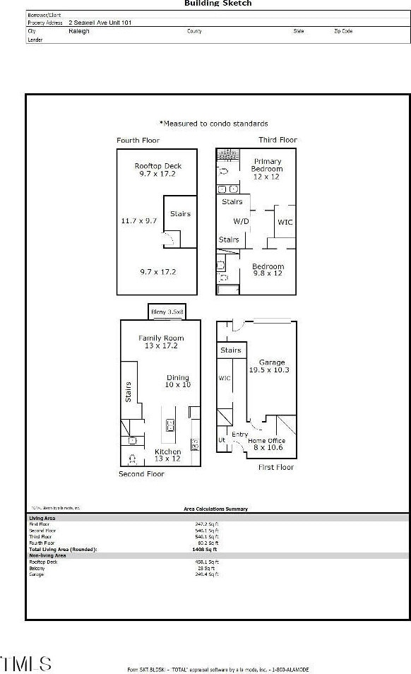 2 Seawell Ave Unit 101, Raleigh, NC 27601 - view of room layout
