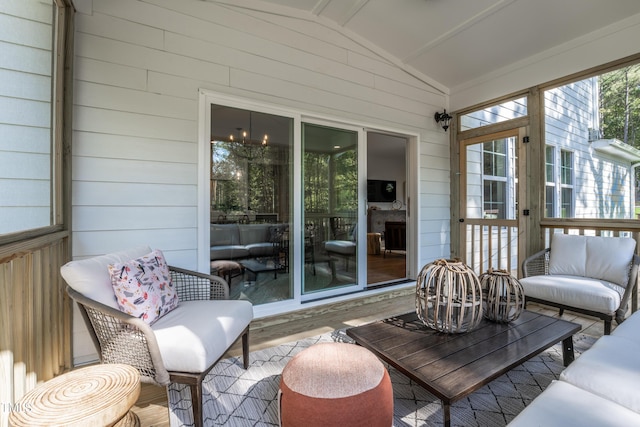 249 Dona Dr, Carthage, NC 28327 - sunroom with vaulted ceiling