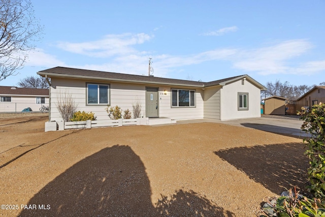 view of ranch-style home