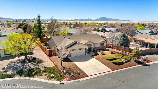 7300 Butte Vis, Prescott Valley, AZ 86315 - aerial view with a residential view and a mountain view
