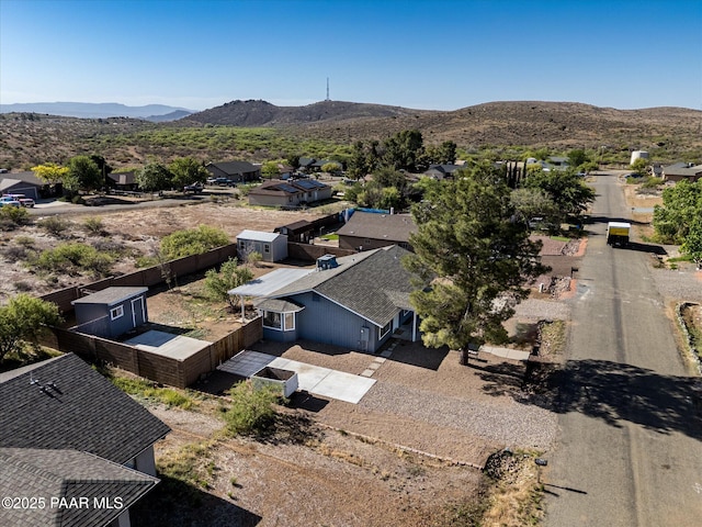 13819 S Bluebird Ln, Mayer, AZ 86333 - aerial view of residential area featuring a mountainous background