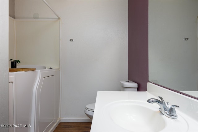 13819 S Bluebird Ln, Mayer, AZ 86333 - bathroom featuring vanity and wood finished floors