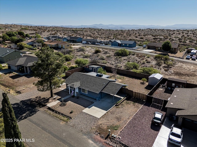 13819 S Bluebird Ln, Mayer, AZ 86333 - aerial perspective of suburban area featuring a mountain backdrop
