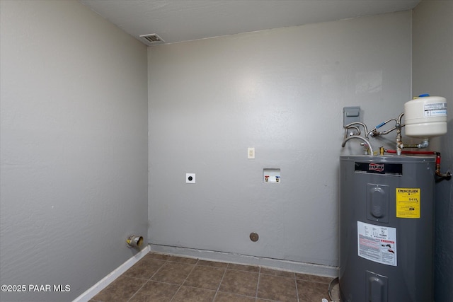 13819 S Bluebird Ln, Mayer, AZ 86333 - laundry area with hookup for an electric dryer, electric water heater, and washer hookup