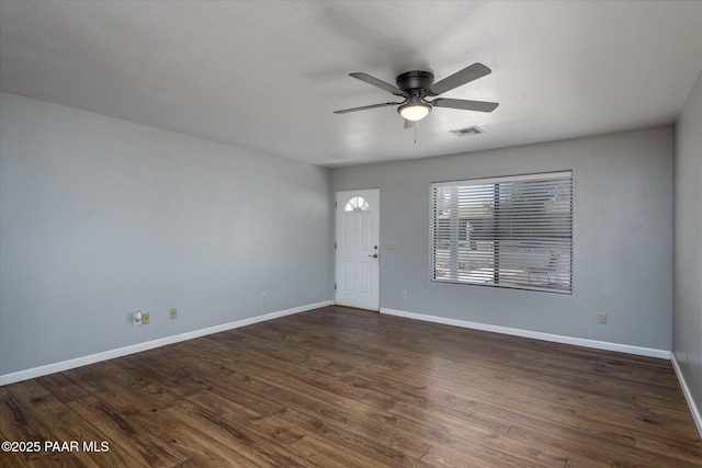 13819 S Bluebird Ln, Mayer, AZ 86333 - spare room featuring ceiling fan and wood finished floors