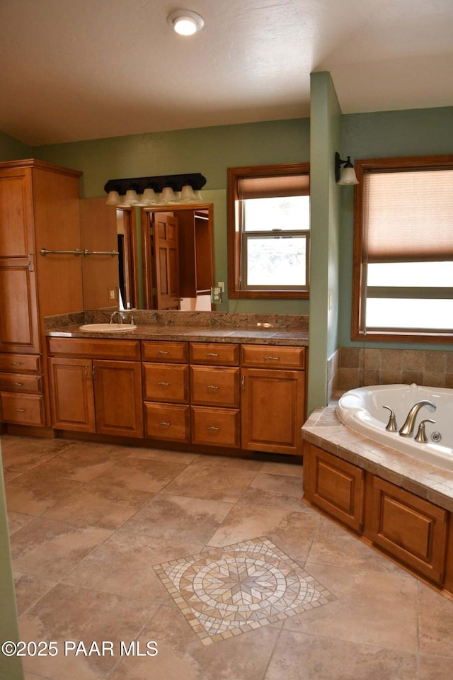 1284 Mcdonald Dr, Prescott, AZ 86303 - bathroom featuring a garden tub and double vanity