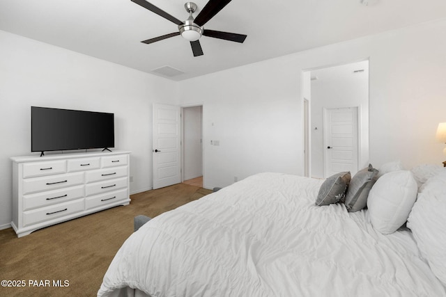6214 Harvest Moon Ave, Prescott, AZ 86305 - bedroom featuring light carpet and a ceiling fan