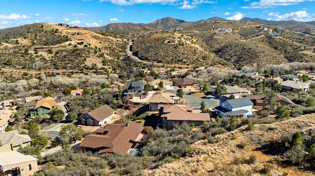 791 N Creekside Dr, Prescott, AZ 86303 - aerial view of property's location with a mountainous background and nearby suburban area