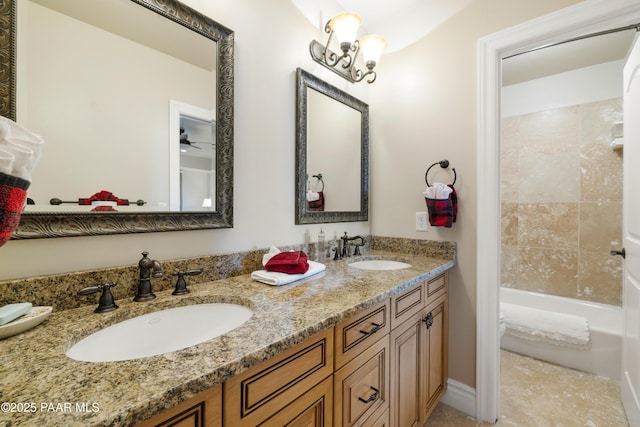791 N Creekside Dr, Prescott, AZ 86303 - full bathroom featuring double vanity and bathing tub / shower combination