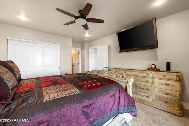 791 N Creekside Dr, Prescott, AZ 86303 - carpeted bedroom with a closet and ceiling fan