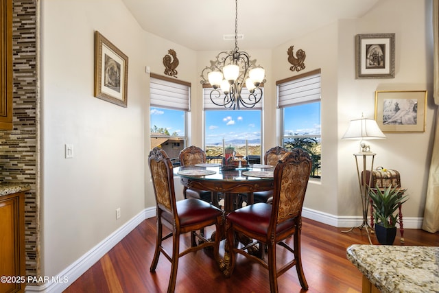 791 N Creekside Dr, Prescott, AZ 86303 - dining room with a chandelier and dark wood finished floors