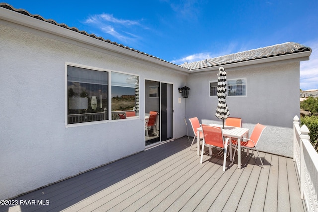 view of wooden deck