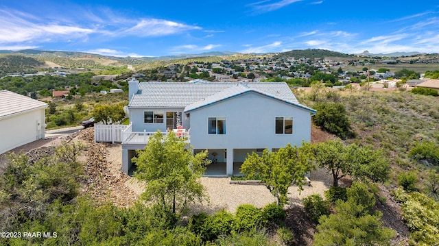 aerial view featuring a mountain view