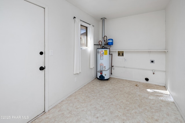 7869 Spouse Dr, Prescott Valley, AZ 86314 - laundry area with gas water heater, electric dryer hookup, and washer hookup