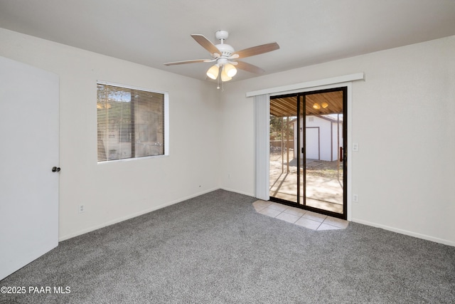 7869 Spouse Dr, Prescott Valley, AZ 86314 - spare room featuring light colored carpet and a ceiling fan