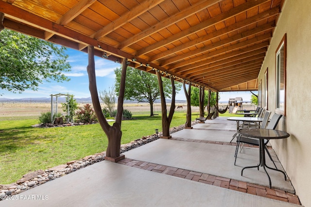3900 W Runway Rd, Paulden, AZ 86334 - view of patio featuring a mountain view