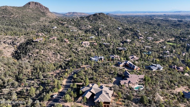 bird's eye view featuring a mountain view