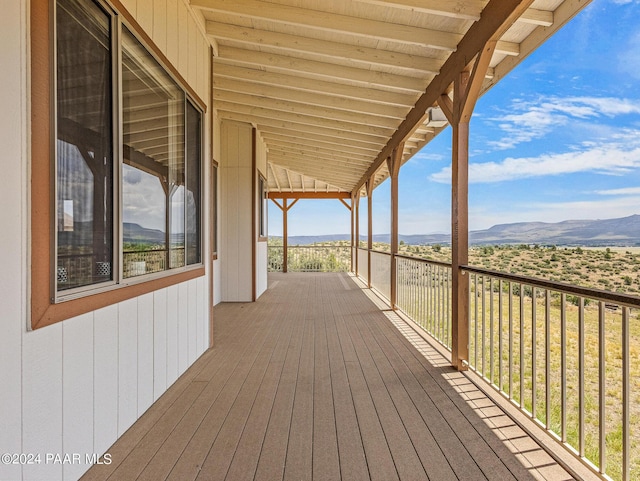 18301 S Peeples Valley Rd, Peeples Valley, AZ 86332 - deck featuring a mountain view