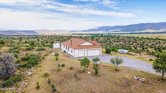 18301 S Peeples Valley Rd, Peeples Valley, AZ 86332 - drone / aerial view with a mountain view