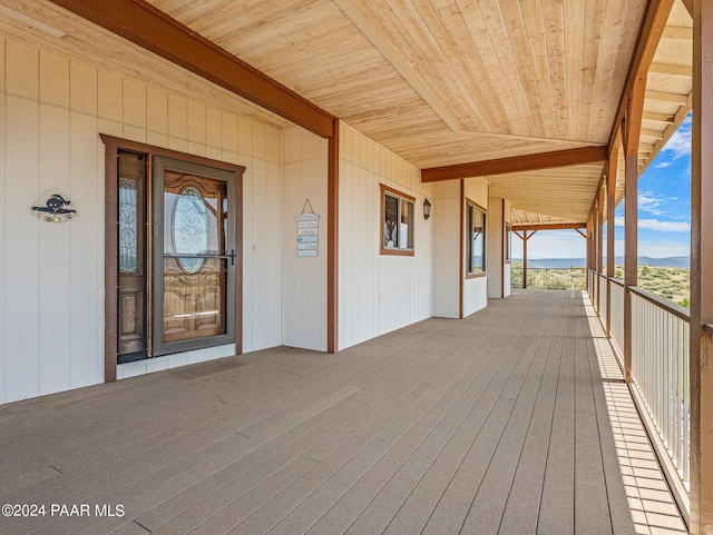 18301 S Peeples Valley Rd, Peeples Valley, AZ 86332 - view of wooden terrace