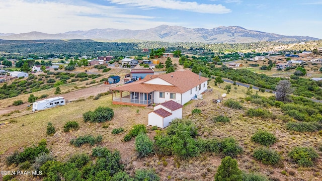 18301 S Peeples Valley Rd, Peeples Valley, AZ 86332 - bird's eye view featuring a mountain view