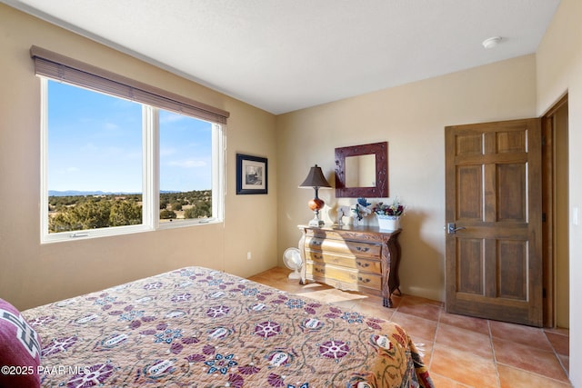 view of tiled bedroom