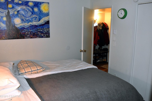 bedroom featuring a closet