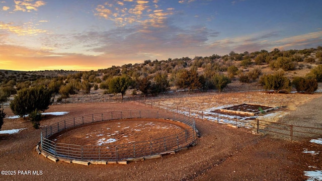 exterior space featuring a rural view