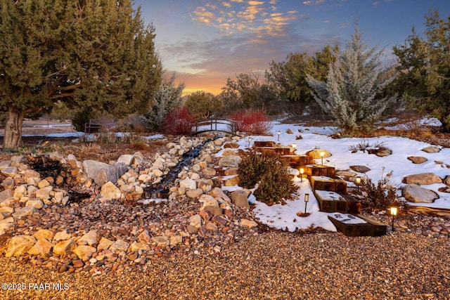 view of snowy yard