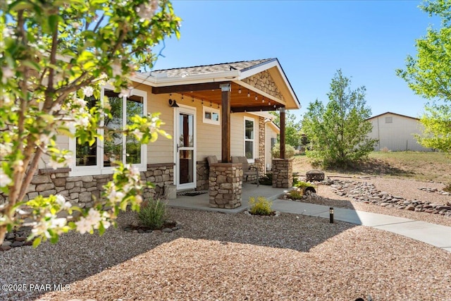 455 Bernice Dr, Chino Valley, AZ 86323 - view of front facade with stone siding