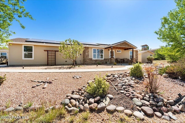 455 Bernice Dr, Chino Valley, AZ 86323 - single story home with solar panels and stone siding