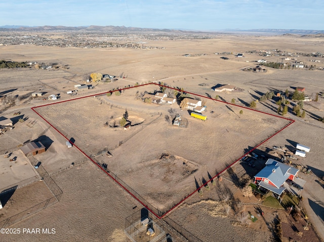 bird's eye view with a rural view