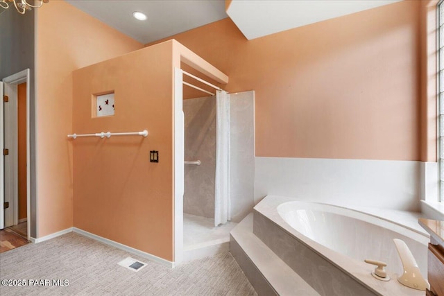 1330 Solar Heights Dr, Prescott, AZ 86303 - full bath featuring curtained shower and a garden tub