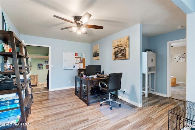 1536 Hawkeye Ridge Ave, Prescott, AZ 86301 - office space with wood finished floors, ceiling fan, and baseboards