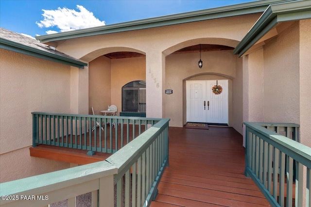 1536 Hawkeye Ridge Ave, Prescott, AZ 86301 - doorway to property featuring stucco siding