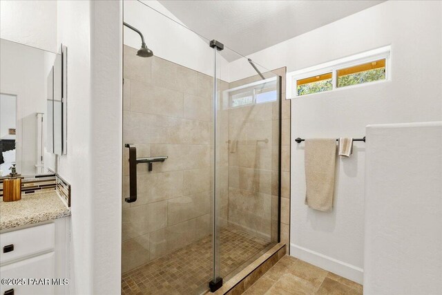 1520 Majestic Way, Prescott, AZ 86301 - bathroom with a shower stall, vanity, and baseboards