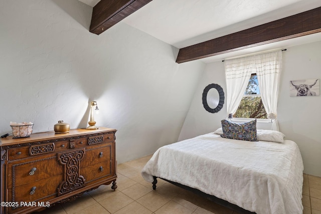 500 Broadview St, Prescott, AZ 86303 - bedroom featuring beamed ceiling and light tile patterned floors