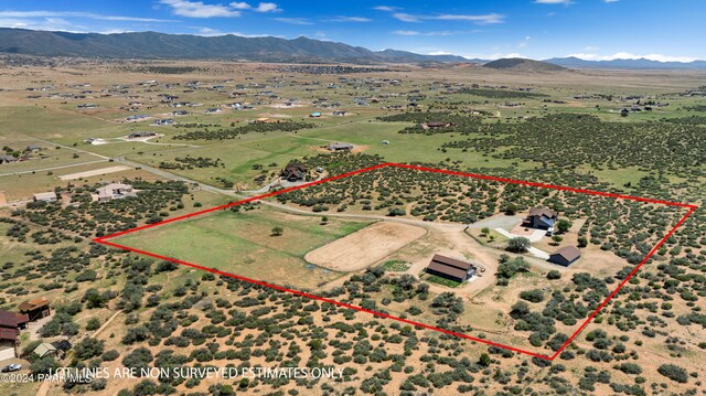 10190 N Prescott Ridge Rd, Prescott Valley, AZ 86315 - aerial view featuring a mountain view and a rural view