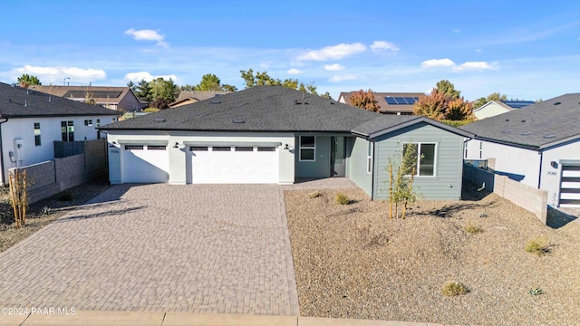 view of front of home featuring a garage