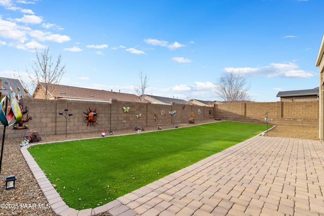 view of yard with a patio