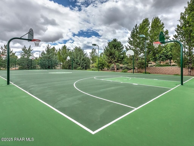 view of basketball court