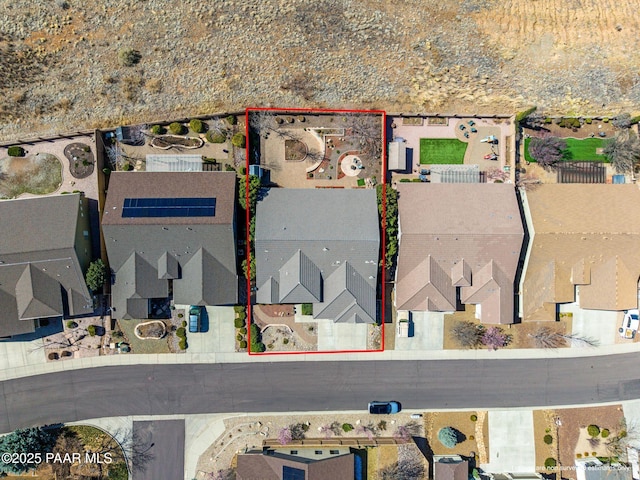 birds eye view of property featuring a residential view