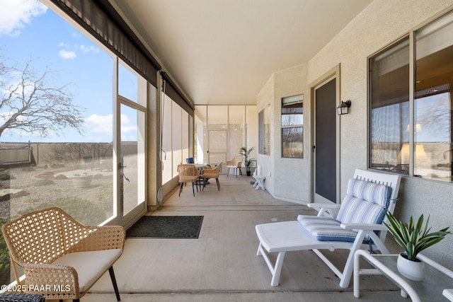 view of sunroom