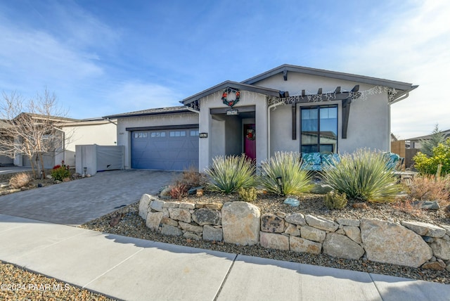 view of front of home featuring a garage