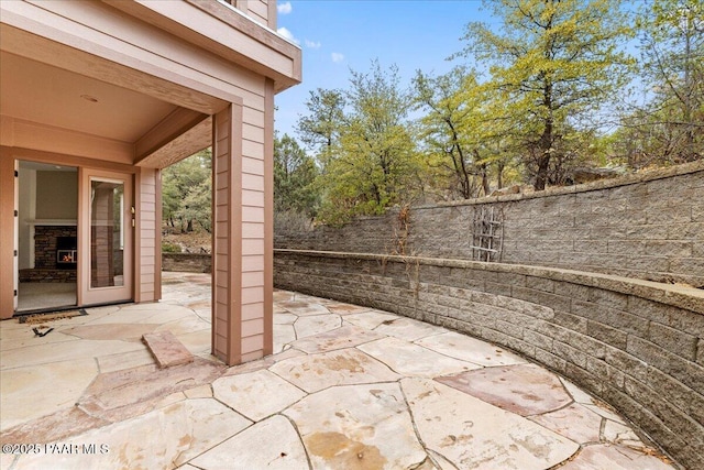 view of patio with fence